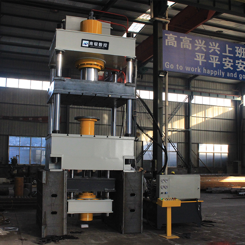 400噸四柱油壓機不銹鋼金屬拉伸成型液壓機下頂式壓力機滕州